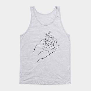 Delicate Inked Hand Tank Top